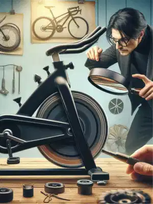 Inspeccionar una bicicleta estática