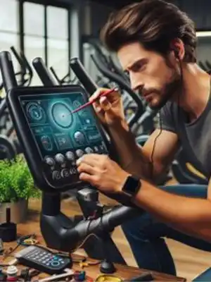 Pantalla de consola de bicicleta estática